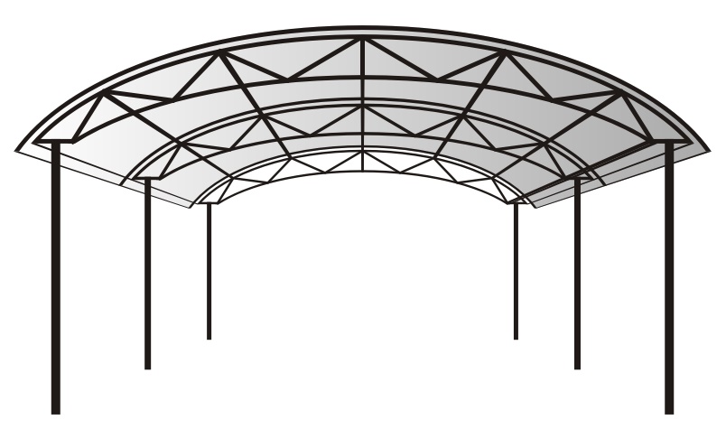Навесы арочные из поликарбоната картинки и расчеты